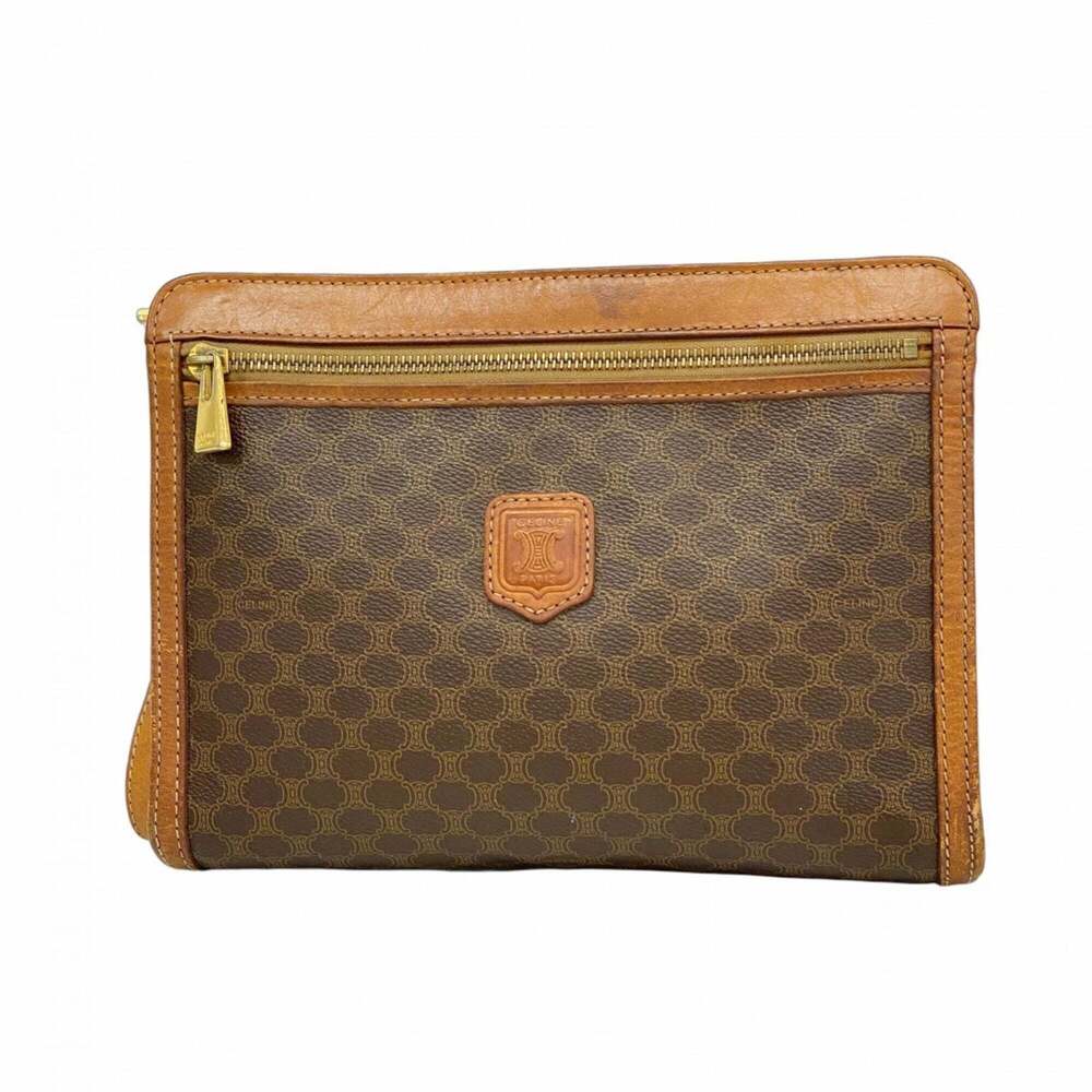 Celine Macadam Clutch Bag, Brown, Men's